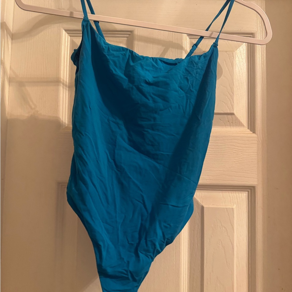 SKIMS Blue Bodysuit Top